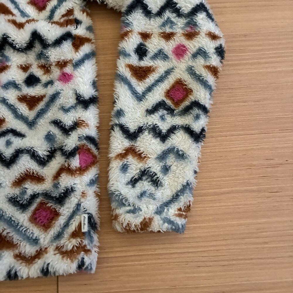 Eddie Bauer Women's Size XS 1/4 Zip Faux Fur Pullover Aztec Design Fuzzy Sweater - Picture 13 of 16